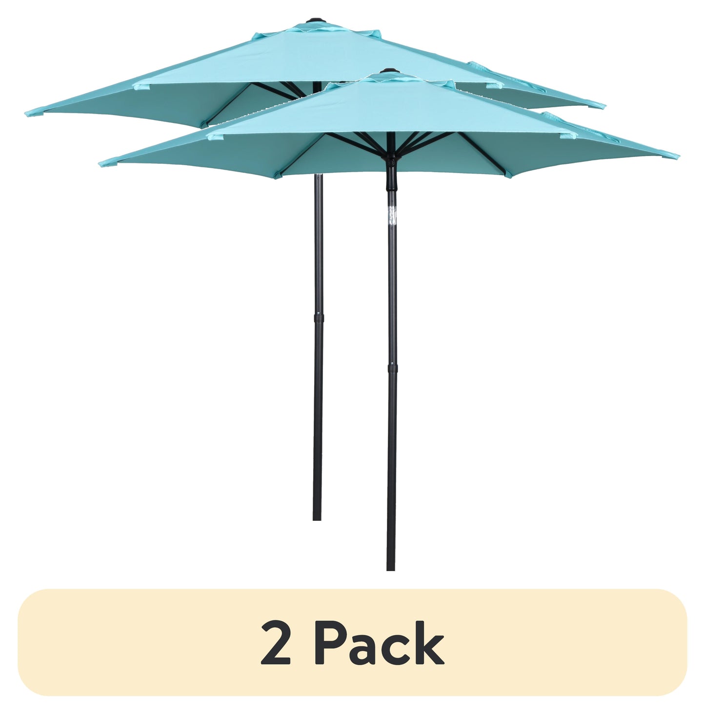 (2 pack) Mainstays 7.5' Aqua Push-up and Tilt Patio Umbrella
