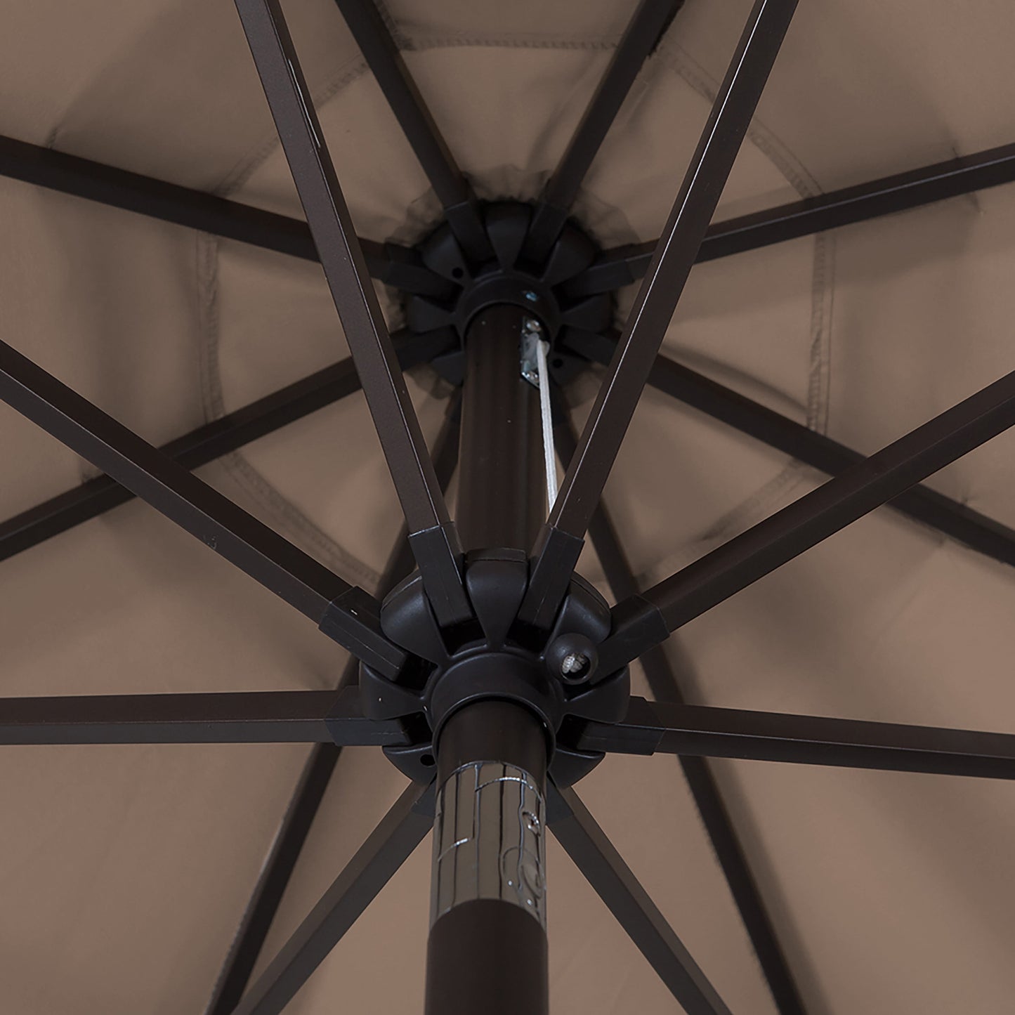 WestinTrends Paolo 9 Ft Outdoor Umbrella, Patio Shade Market Table Umbrella with Push Button Tilt and Easy Open Crank, Beige