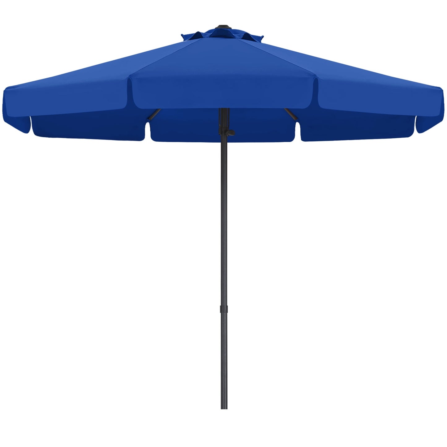 ABCCANOPY 9ft Outdoor Market Hand Push Patio Umbrella With Hanging Edge,12+Colors, Blue