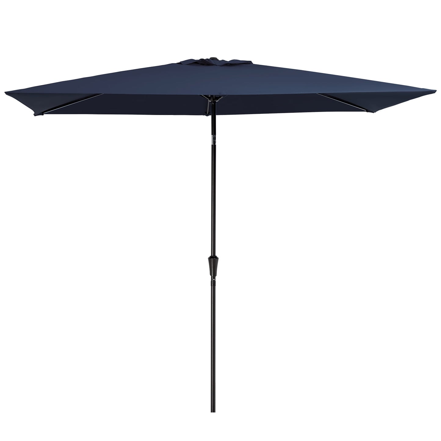 JUSTLET 6.5' x 10' Rectangular Patio Umbrellas, Outdoor Umbrella for Chair, Navy Blue