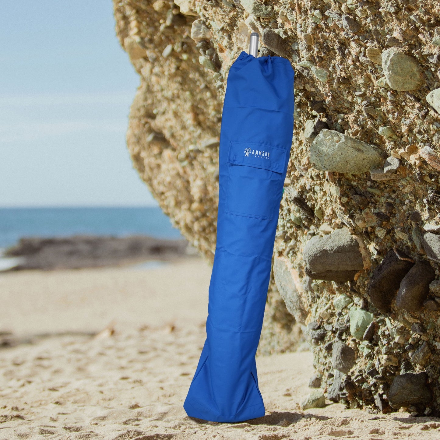 AMMSUN Commercial Grade Heavy Duty Beach Umbrella Carry Bag Universal for Outdoor Beach & Patio,Blue
