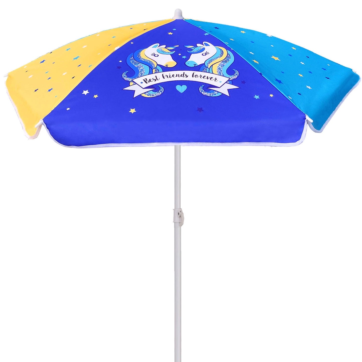 AMMSUN 5ft Seaside Kids Umbrella UPF50+ for Children Sand Water Table Outdoor Play,Boat/Green