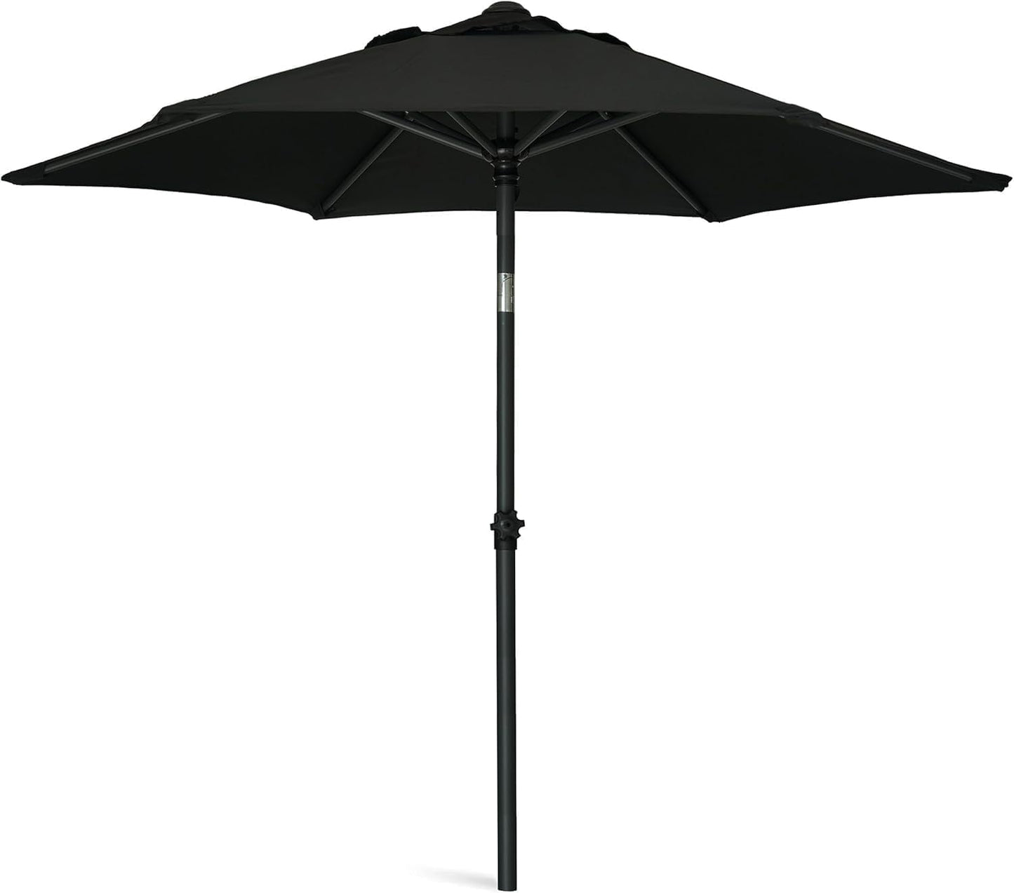 AMMSUN 6ft Blue Round Outdoor Small Table Pool Lawn Balcony Market Patio Umbrella, Push Up & Tilt