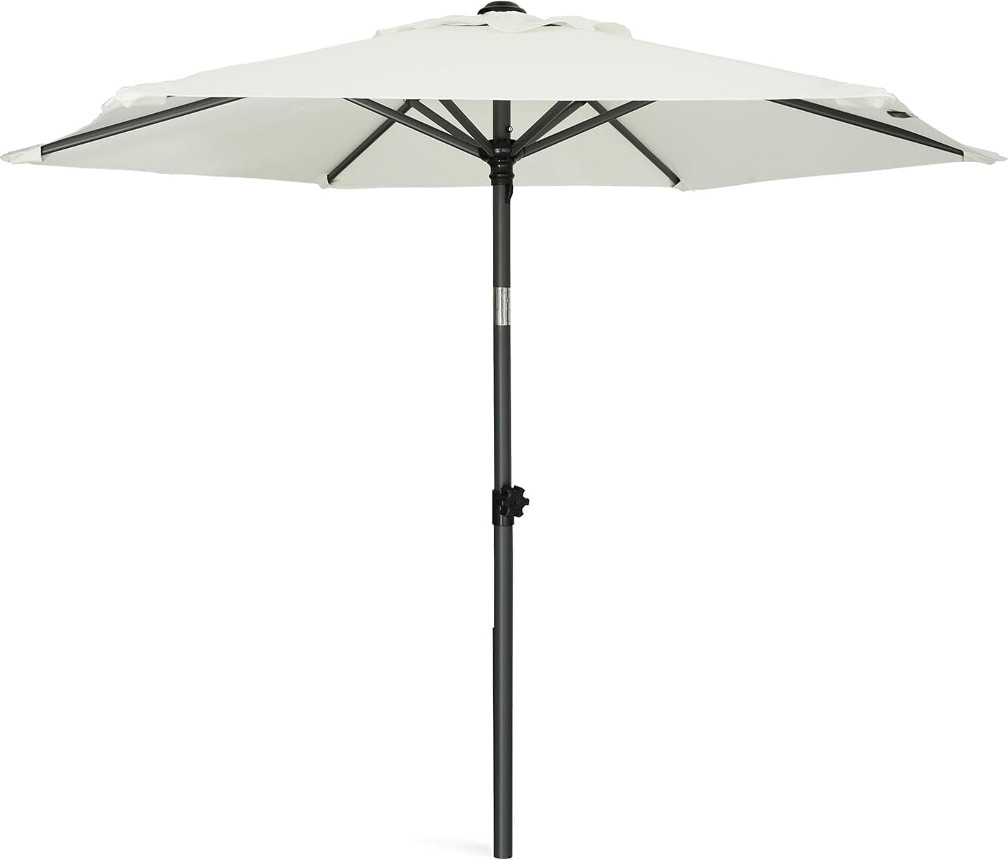 AMMSUN 6ft Blue Round Outdoor Small Table Pool Lawn Balcony Market Patio Umbrella, Push Up & Tilt