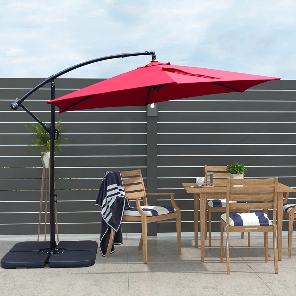 Abble 10ft Outdoor Hanging Offset Cantilever Umbrella with Crank - Navy