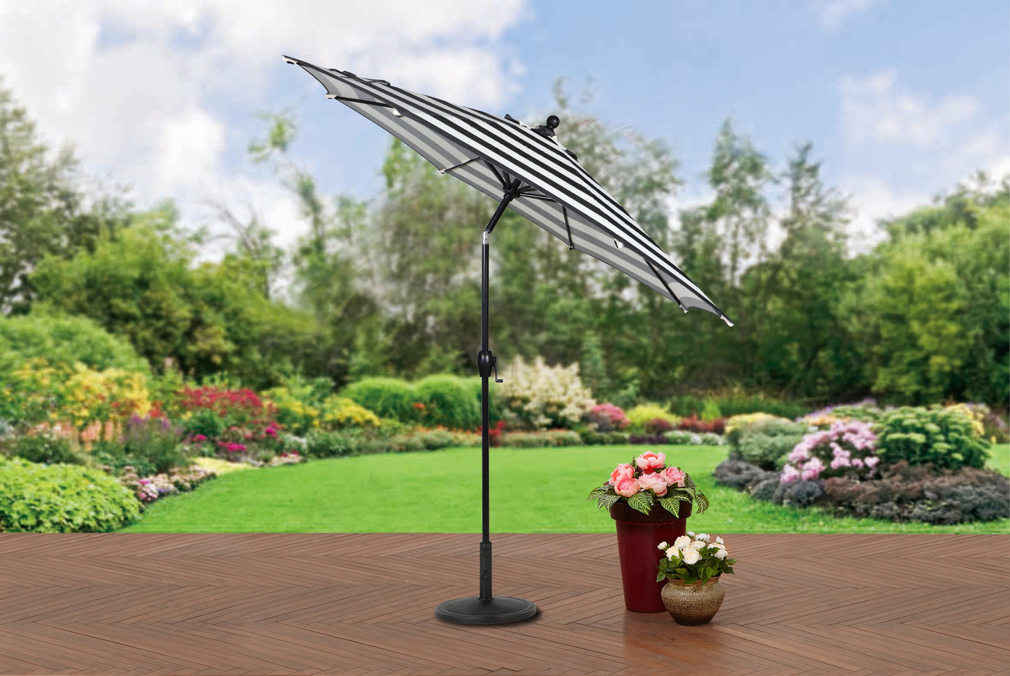 Better Homes & Gardens 9' Navy Patio Umbrella, Crank Lift and 3 Position Tilt