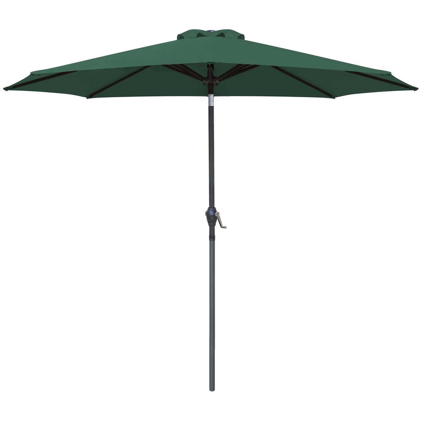 Lacoo 9' Green Patio Umbrella Outdoor Market Table Umbrella with Push Button Tilt, 8 Sturdy Ribs