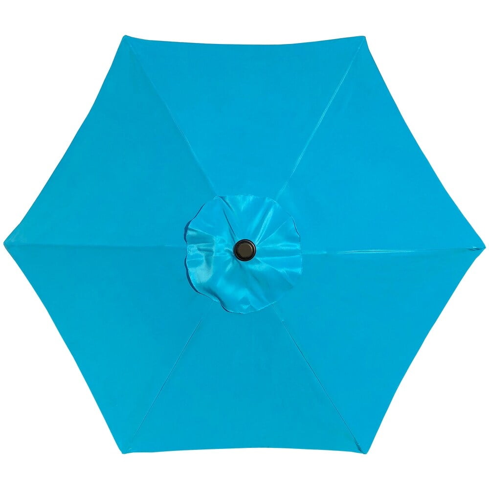 Abble 7.5ft Outdoor Patio Umbrella with Crank – 6-Rib Market Umbrella for Garden, Deck, Backyard, or Pool