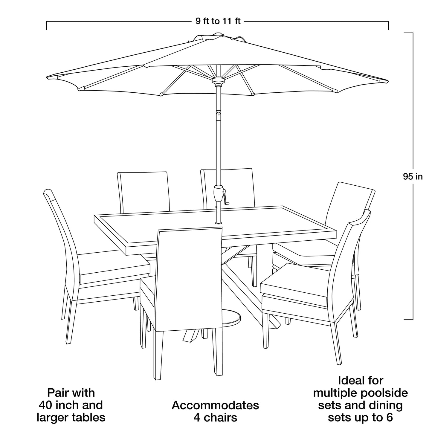 (2 pack) Mainstays 9' Red Crank Lift and 3 Position Tilt Patio Umbrella