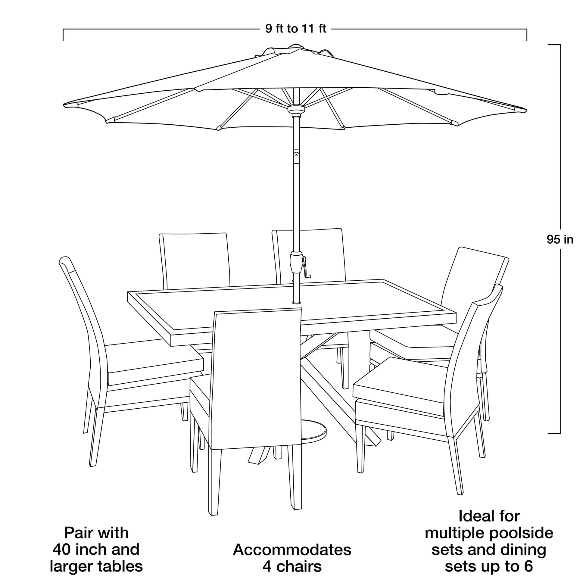 (2 pack) Mainstays 9' Red Crank Lift and 3 Position Tilt Patio Umbrella