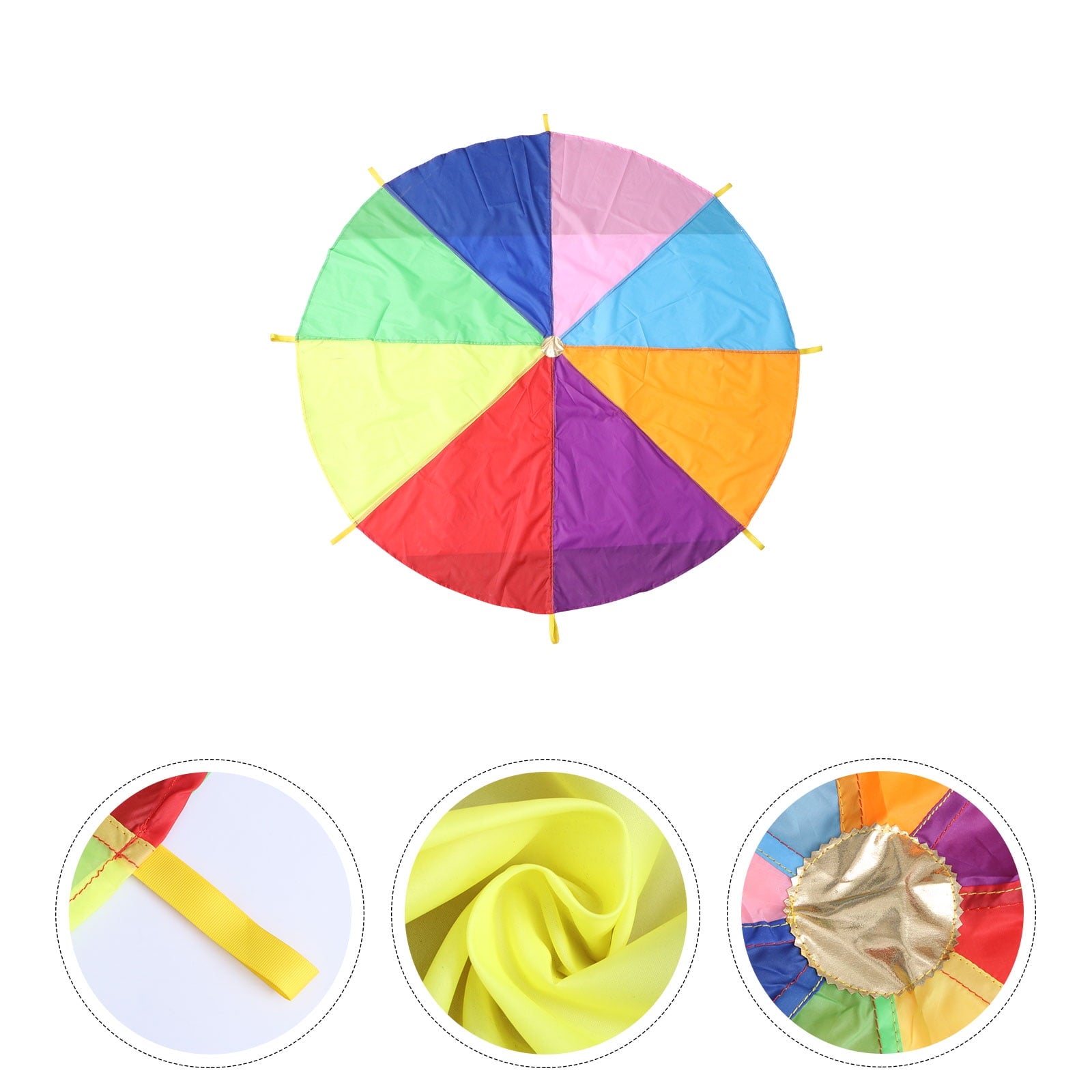Masteelf Sturdy Rainbow Umbrella for Outdoor Use Waterproof Multi 12ft Diameter Great for Kids Play and