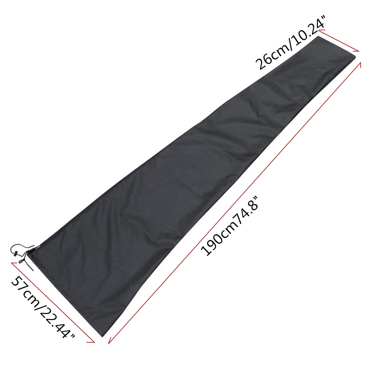 Umbrella Cover, Waterproof Patio Outdoor Umbrella Covers, Protective Umbrella Cover Bag Fit 6ft to 11ft, Black