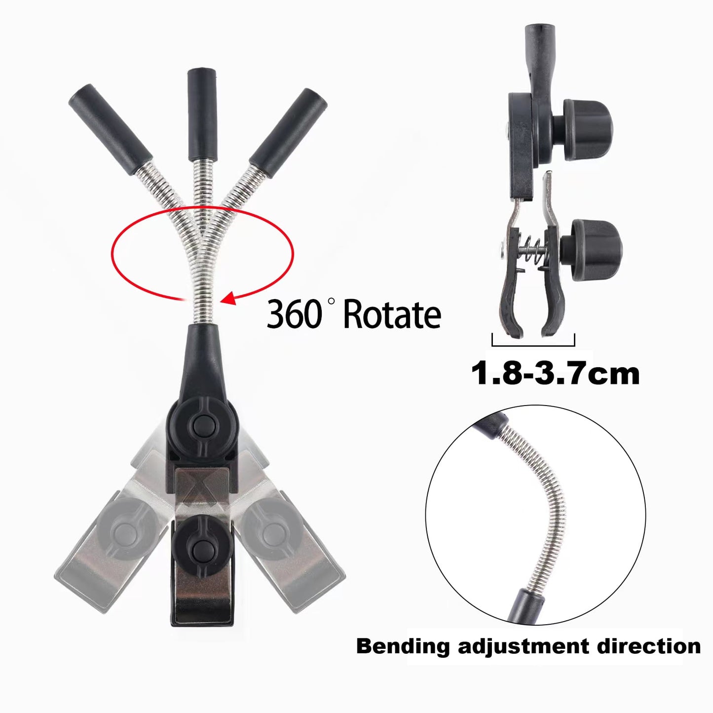 Chair Umbrella with Clamp,46 inches UPF 50+ Clip on Parasol for Patio,Beach Chairs,Strollers,Wheelchairs,Golf Carts