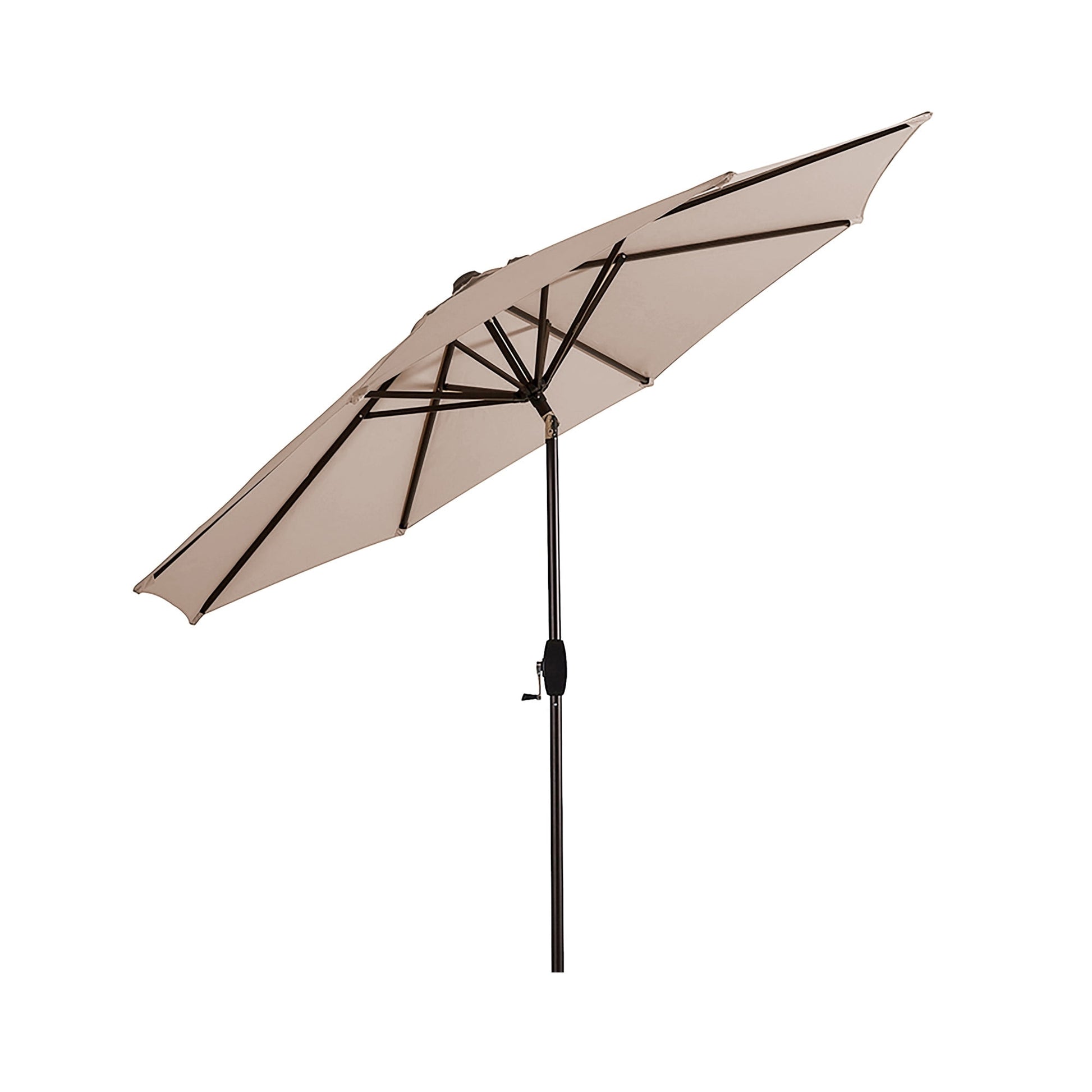 WestinTrends Paolo 9 Ft Outdoor Umbrella, Patio Shade Market Table Umbrella with Push Button Tilt and Easy Open Crank, Beige
