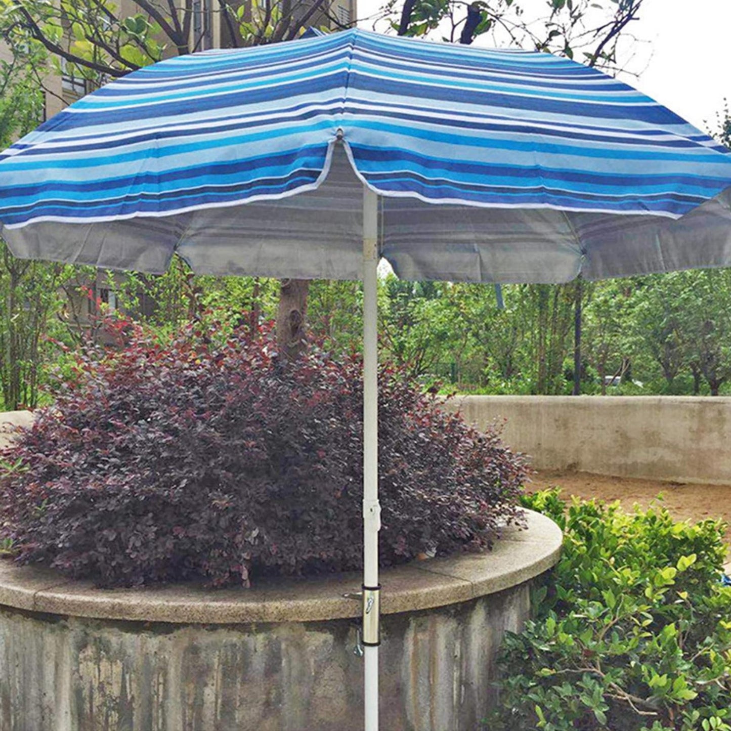 Heavy Duty Beach Patio Umbrella Holder Bench Deck Fishing Umbrella Clamp Holder Clip Beach for Courtyard Balcony Deck, Black