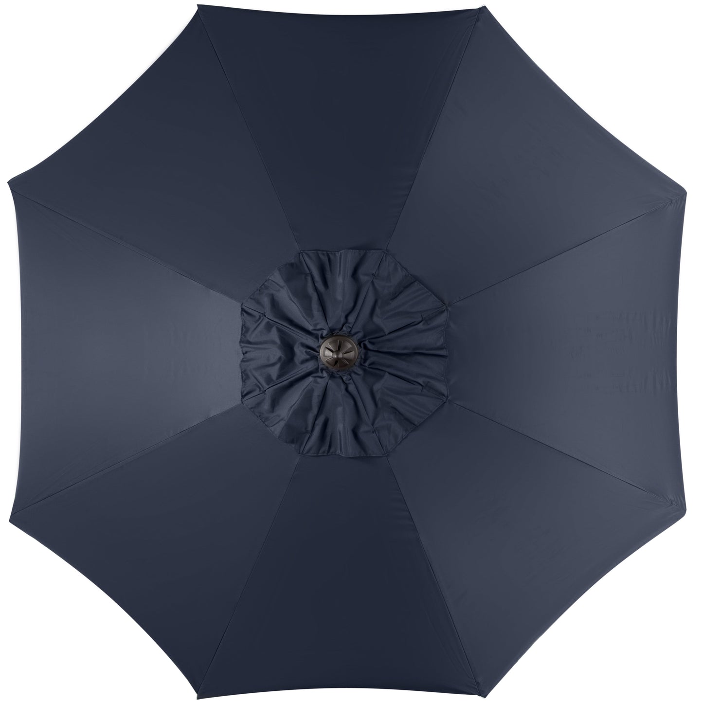 SAFAVIEH Outdoor Collection Venice Single Scallop 9-Foot Tilt Umbrella Navy/White