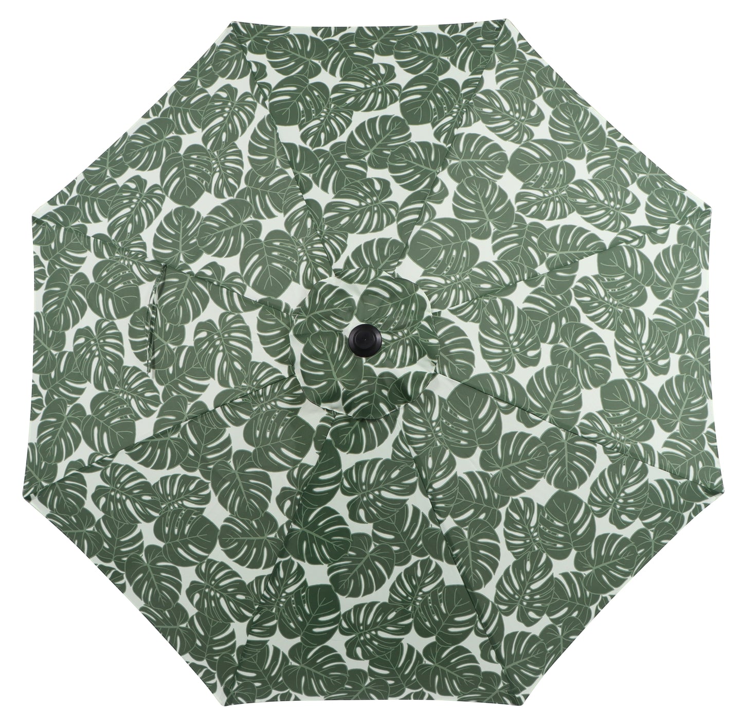 Mainstays 9' Monstera Palm Crank Lift and 3 Position Tilt Patio Umbrella