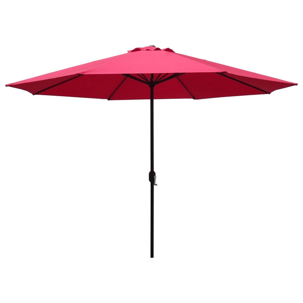 Abble 11' Red Octagon Market Patio Umbrellas, Weather-Resistant