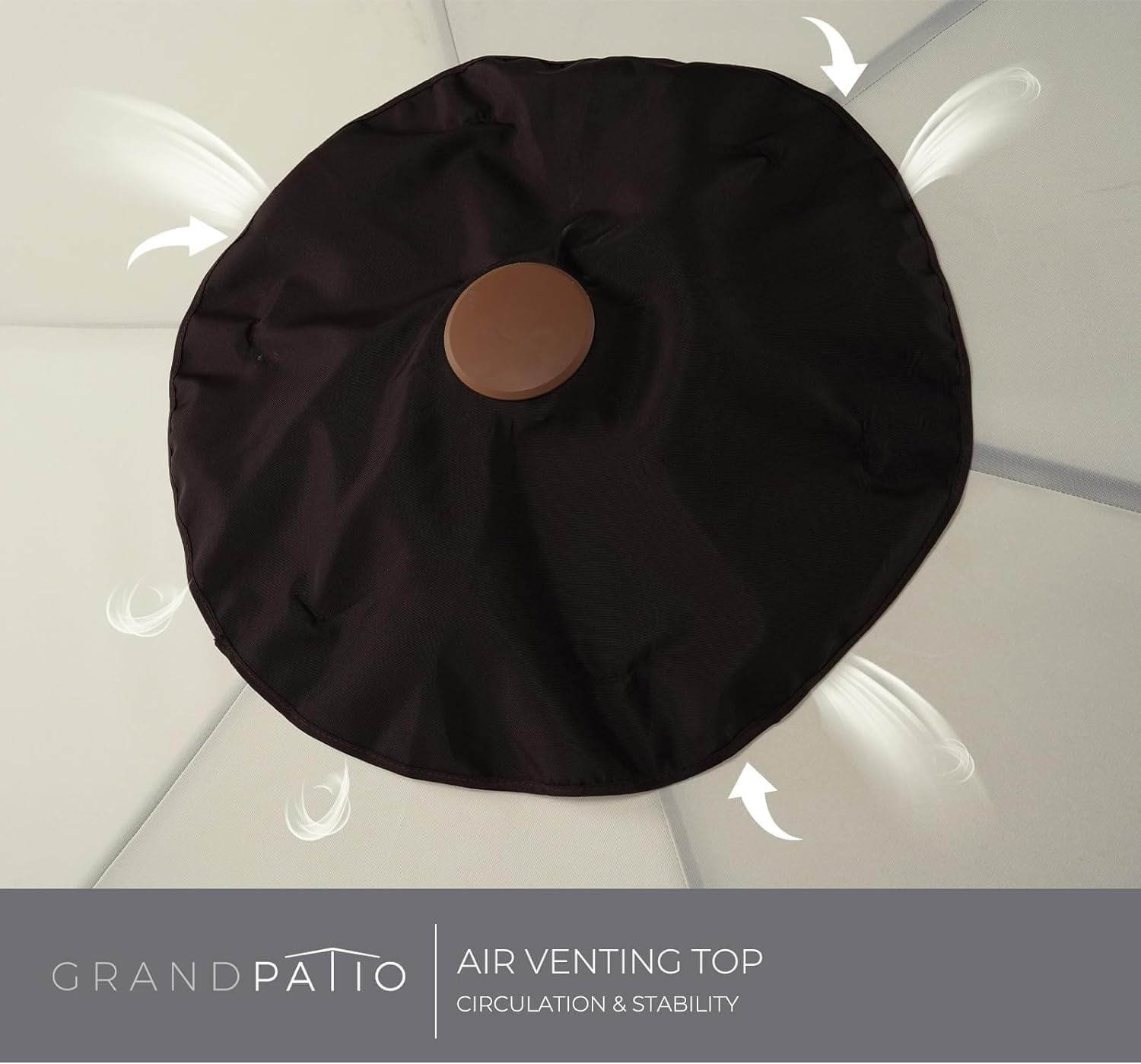 Grand Patio Ourdoor 9 ft Patio Umbrella with Fringe Tessels Market Umbrella & Push Button Tilt & Crank