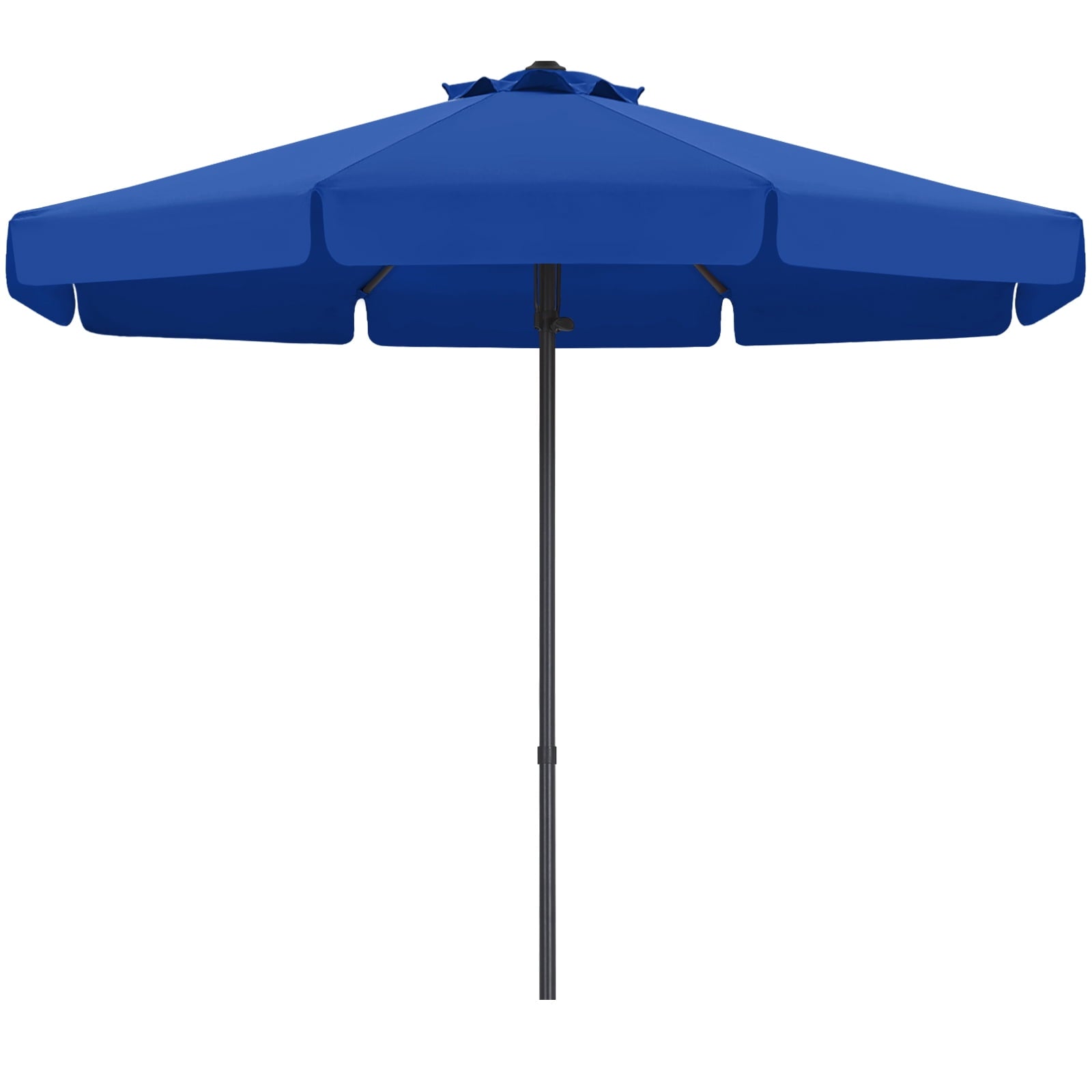 ABCCANOPY 9ft Outdoor Market Hand Push Patio Umbrella With Hanging Edge,12+Colors, Blue