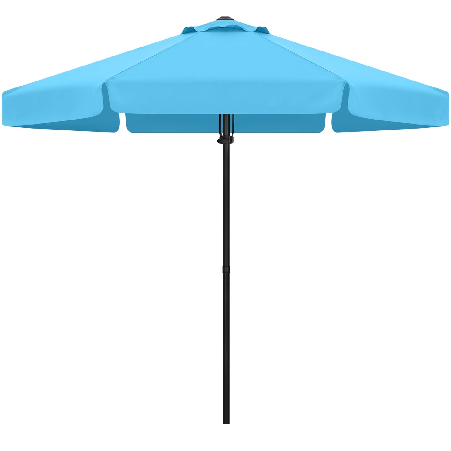ABCCANOPY 7.5ft Outdoor Market Hand Push Patio Umbrella With Hanging Edge,12+Colors, Turquoise