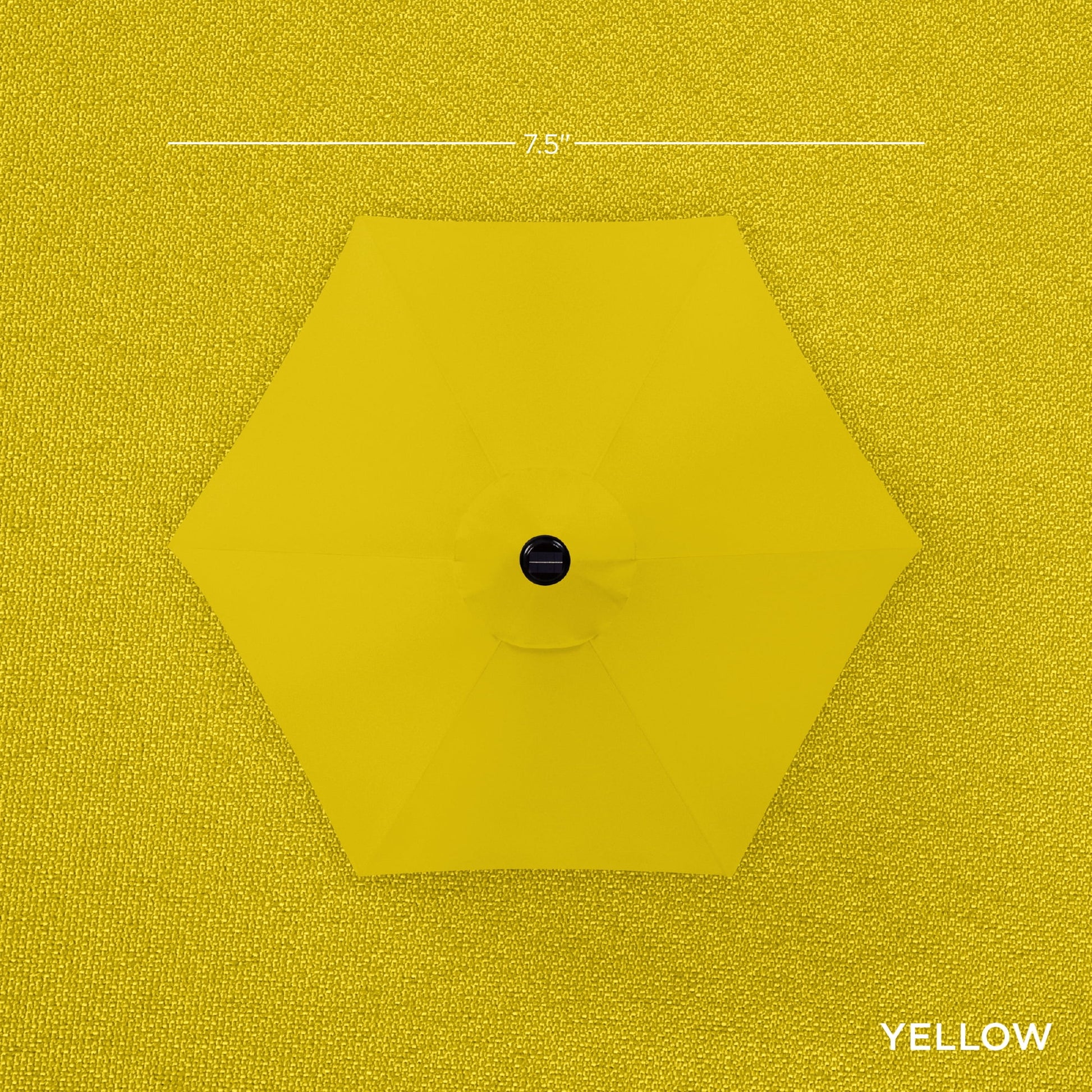 Best Choice Products 7.5ft Outdoor Solar Patio Umbrella for Deck, Pool w/ Tilt, Crank, LED Lights - Yellow