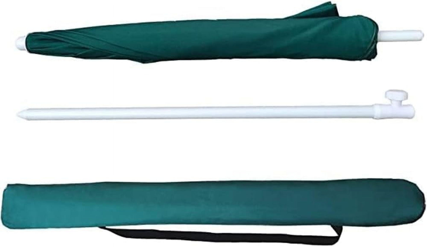 AMMSUN 6ft Green Round Outdoor Picnic Portable Market Patio Umbrella,Push Up & Tilt & Carry Bag