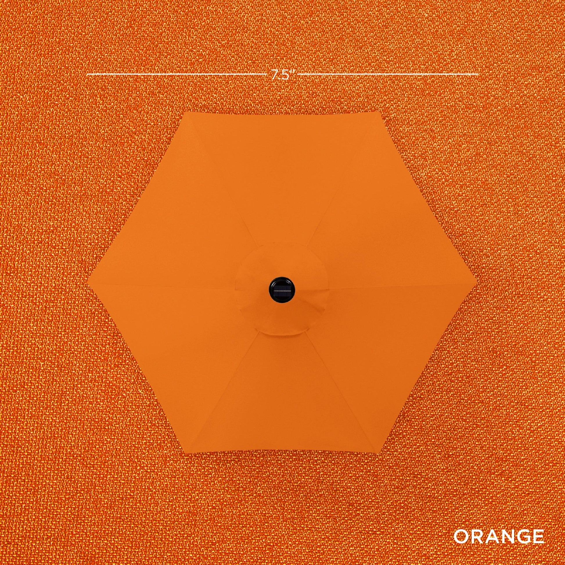 Best Choice Products 7.5ft Outdoor Solar Patio Umbrella for Deck, Pool w/ Tilt, Crank, LED Lights - Orange