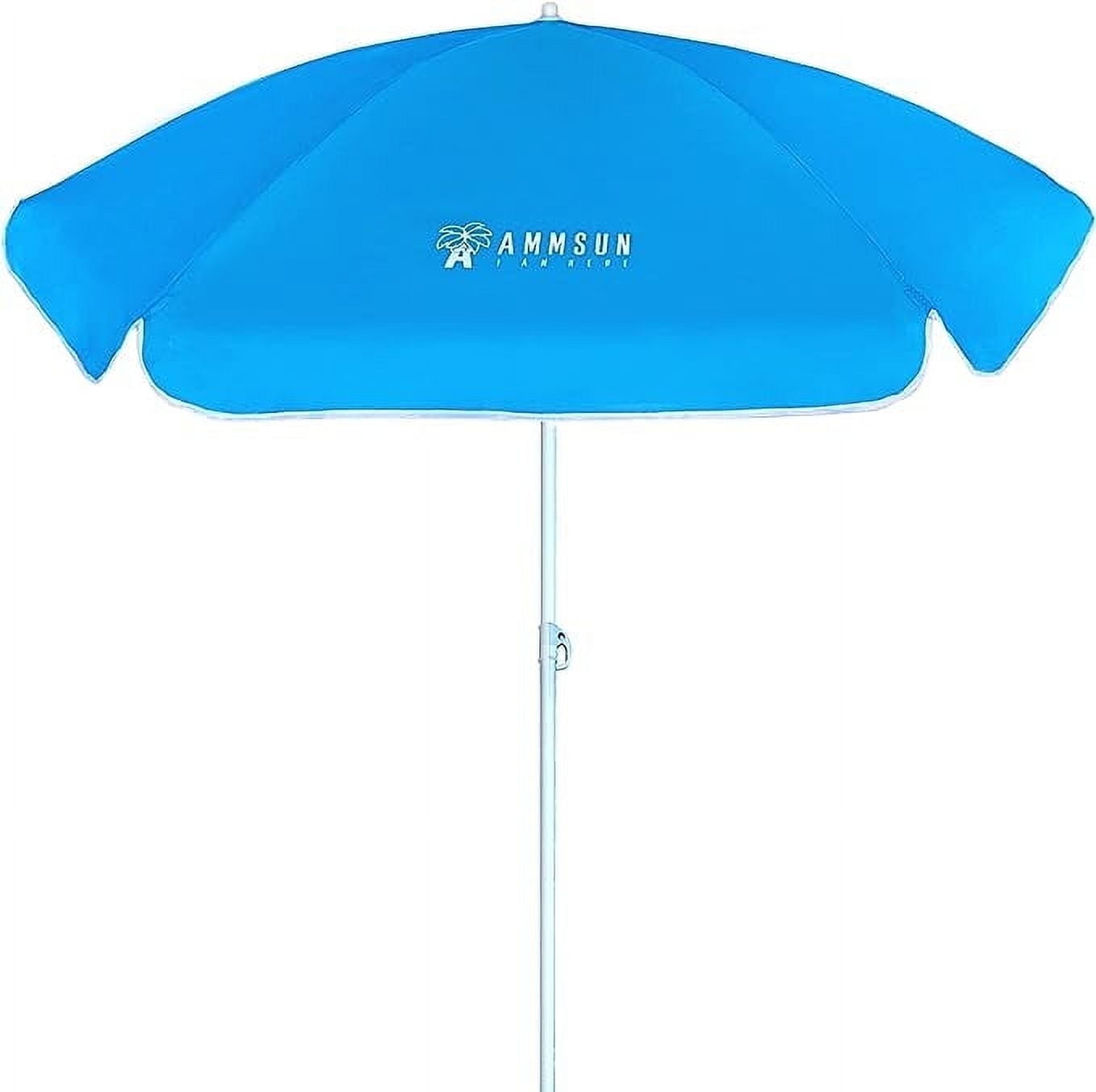 AMMSUN 5ft Seaside Kids Umbrella UPF50+ for Children Sand Water Table Outdoor Play,Boat/Green