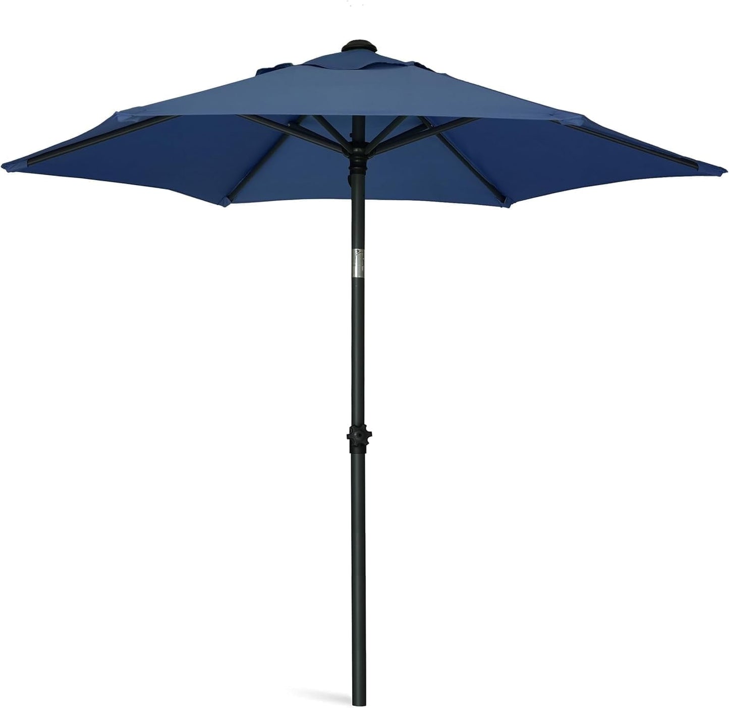 AMMSUN 6ft Blue Round Outdoor Small Table Pool Lawn Balcony Market Patio Umbrella, Push Up & Tilt