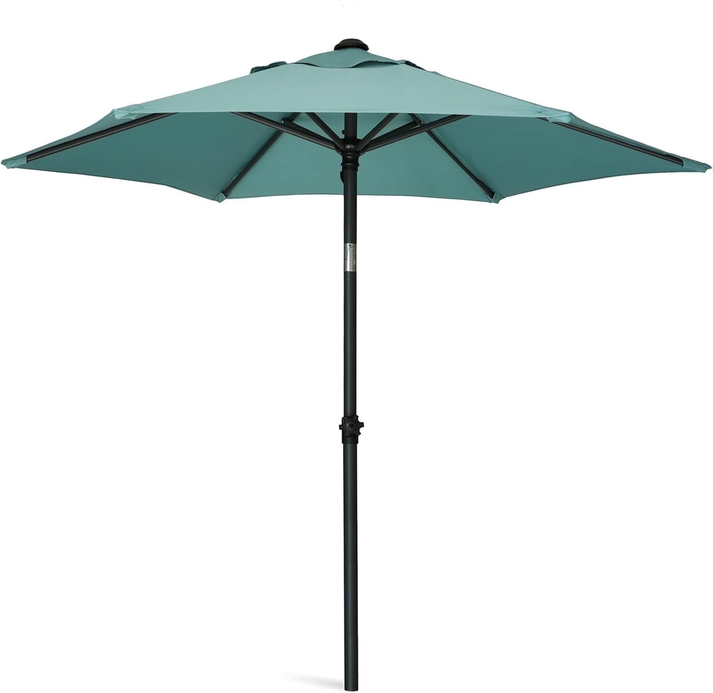 AMMSUN 6ft Blue Round Outdoor Small Table Pool Lawn Balcony Market Patio Umbrella, Push Up & Tilt