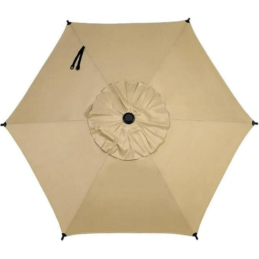 Abba Patio 7.5ft Lyon Outdoor Patio Umbrella Cover Replacement w/ 6 Sturdy Ribs, Brown
