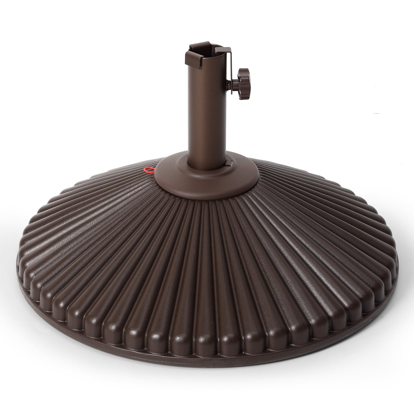 Abba Patio 7.5ft Oslo Outdoor Umbrella w/ Push Button Tilt & Crank, 6 Ribs, Dark Red