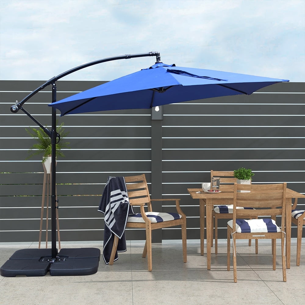 Abble 10ft Outdoor Hanging Offset Cantilever Umbrella with Crank - Navy