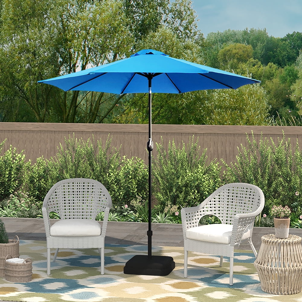 Abble 7.5ft Patio Umbrella with Crank Handle, Outdoor Market Umbrella with 6 Sturdy Umbrella Ribs Waterproof for Garden, Deck, Backyard, Pool, Tan