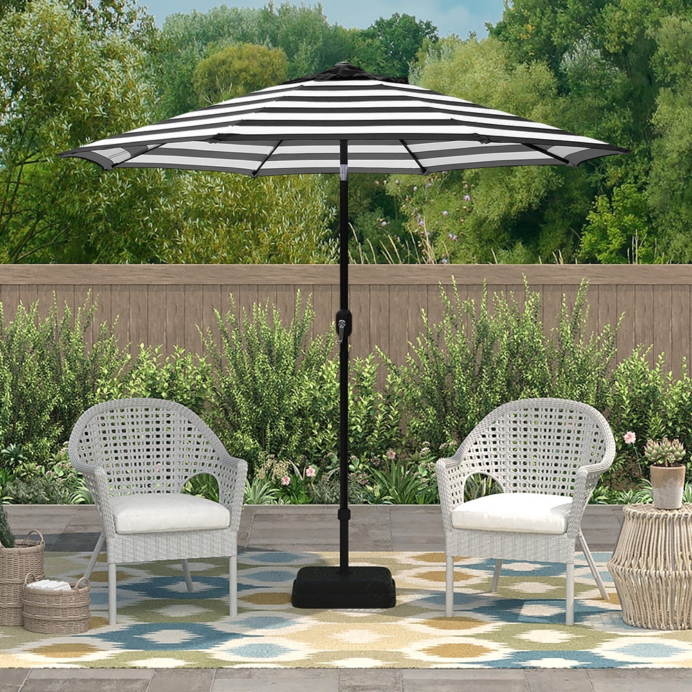 Abble 7.5ft Patio Umbrella with Crank Handle, Outdoor Market Umbrella with 6 Sturdy Umbrella Ribs Waterproof for Garden, Deck, Backyard, Pool, Tan