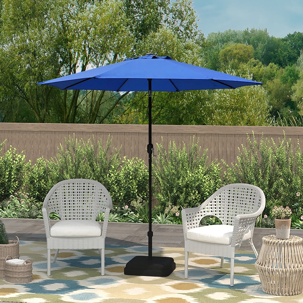 Abble 7.5ft Patio Umbrella with Crank Handle, Outdoor Market Umbrella with 6 Sturdy Umbrella Ribs Waterproof for Garden, Deck, Backyard, Pool, Tan
