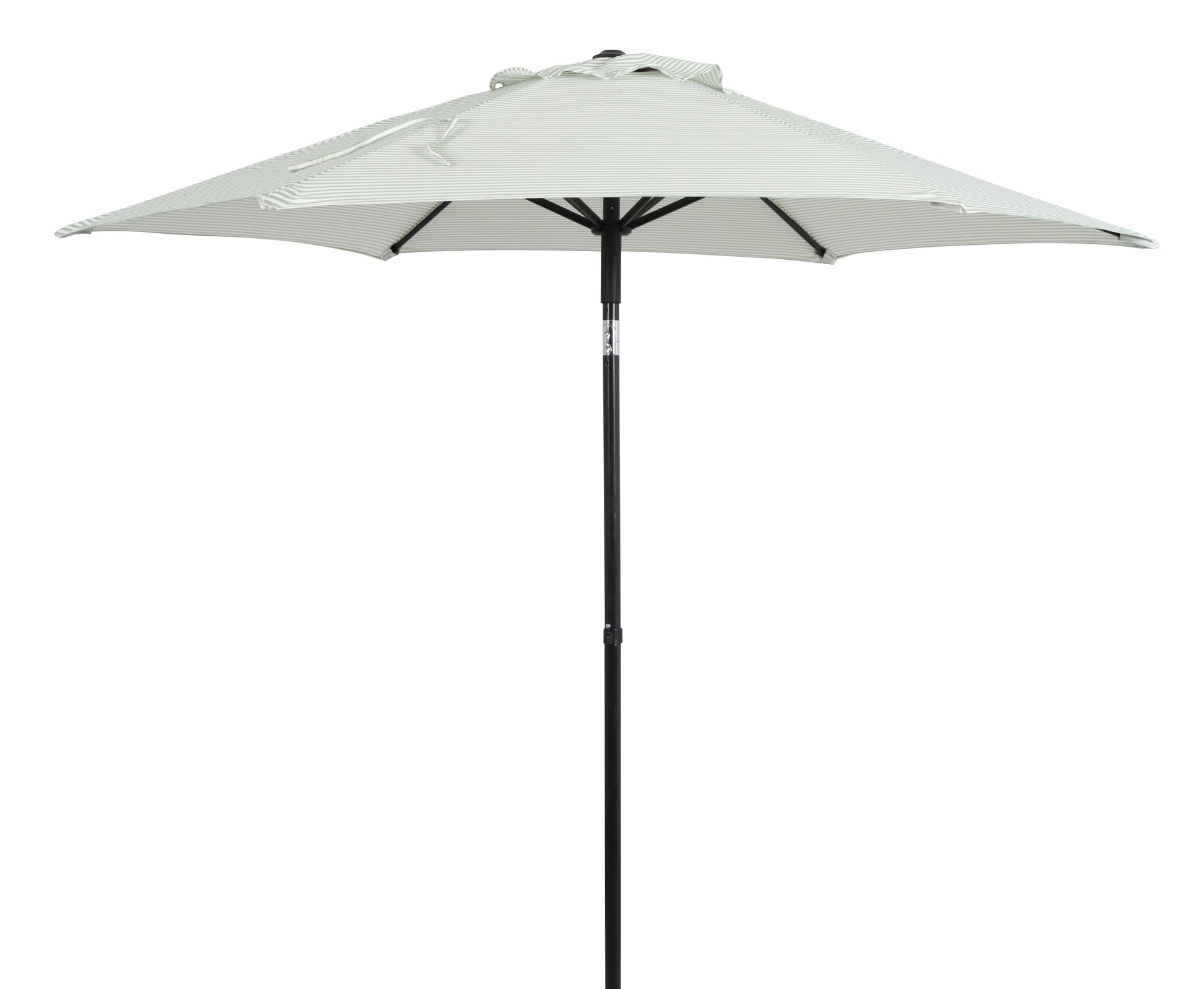 Better Homes & Gardens 7.5' Green Ticking Stripe Push-Up and Tilt Patio Umbrella