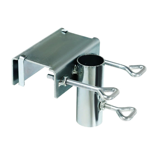 Heavy Duty Beach Patio Umbrella Holder Bench Deck Fishing Umbrella Clamp Holder Clip Beach for Courtyard Balcony Deck, Black