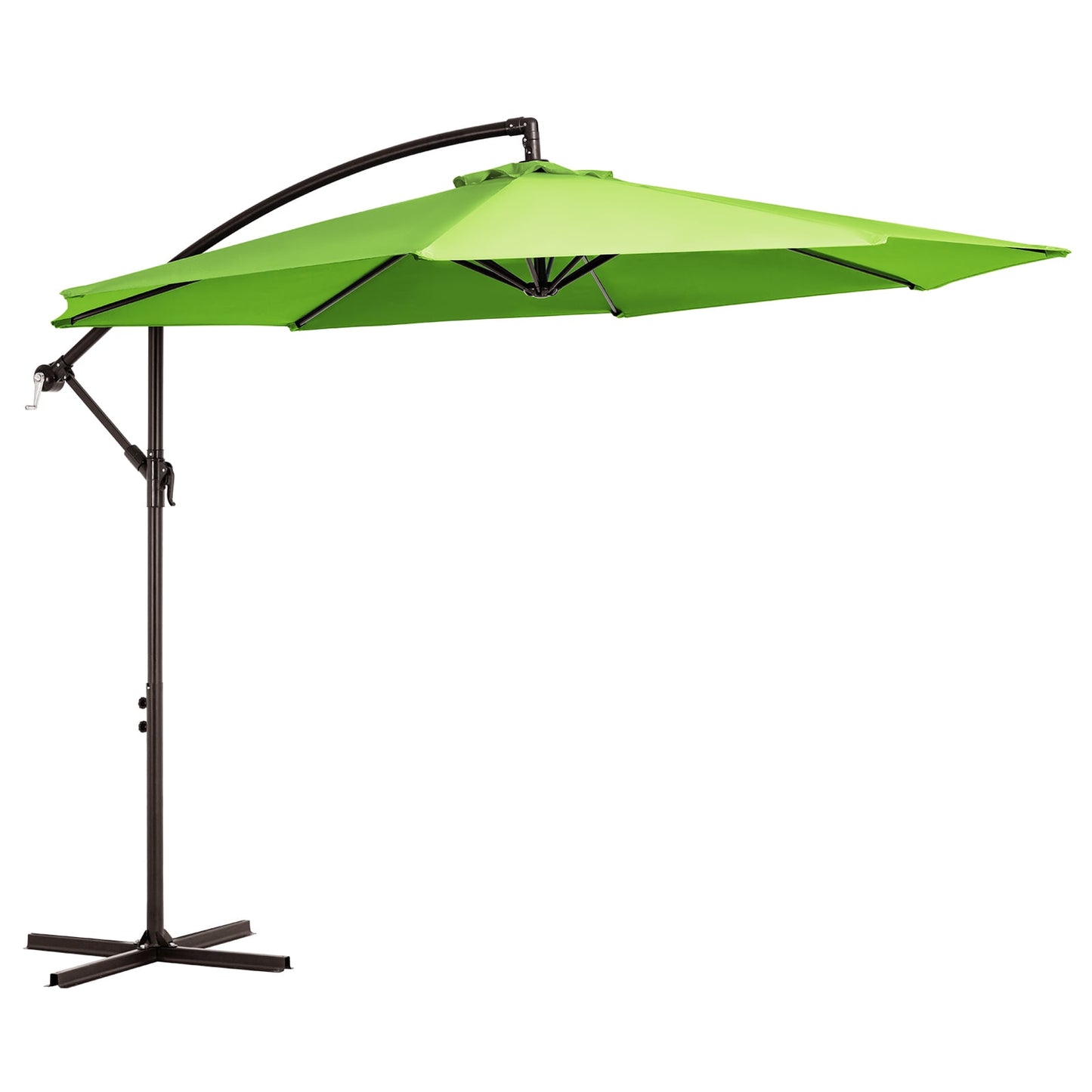 JUSTLET 10ft Offset Hanging Outdoor Cantilever Patio Umbrella for Garden, Navy Blue
