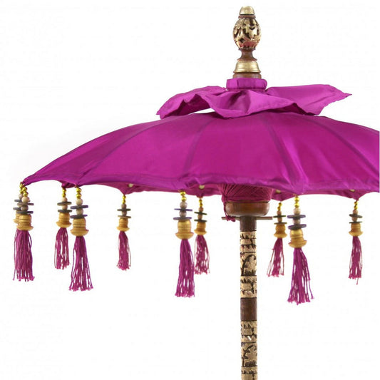 Koyal Wholesale Bali Umbrella Stand, Plum 34-Inch Tall Moroccan Style Home Decor Items, Free Standing Umbrella