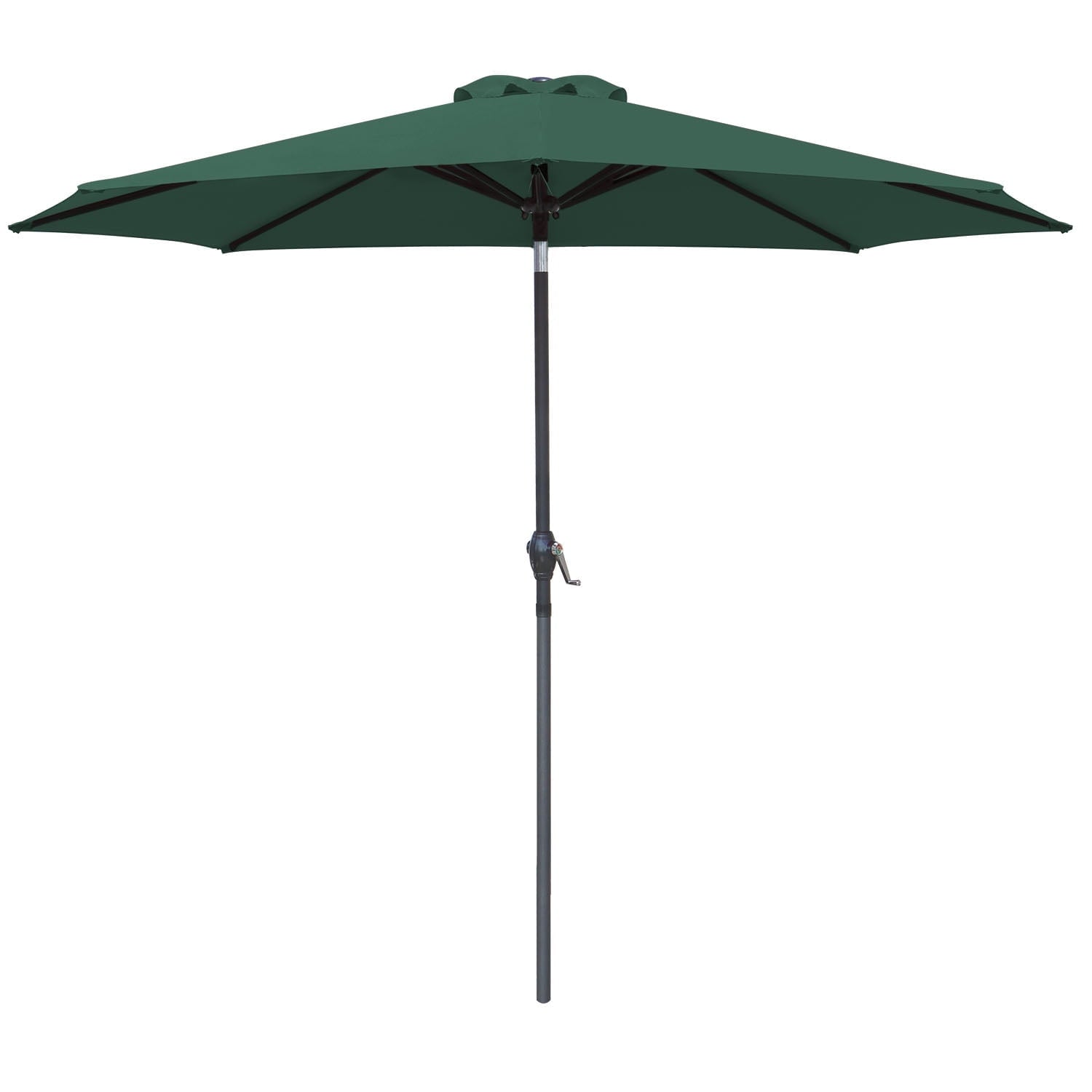 Lacoo 9' Green Patio Umbrella Outdoor Market Table Umbrella with Push Button Tilt, 8 Sturdy Ribs