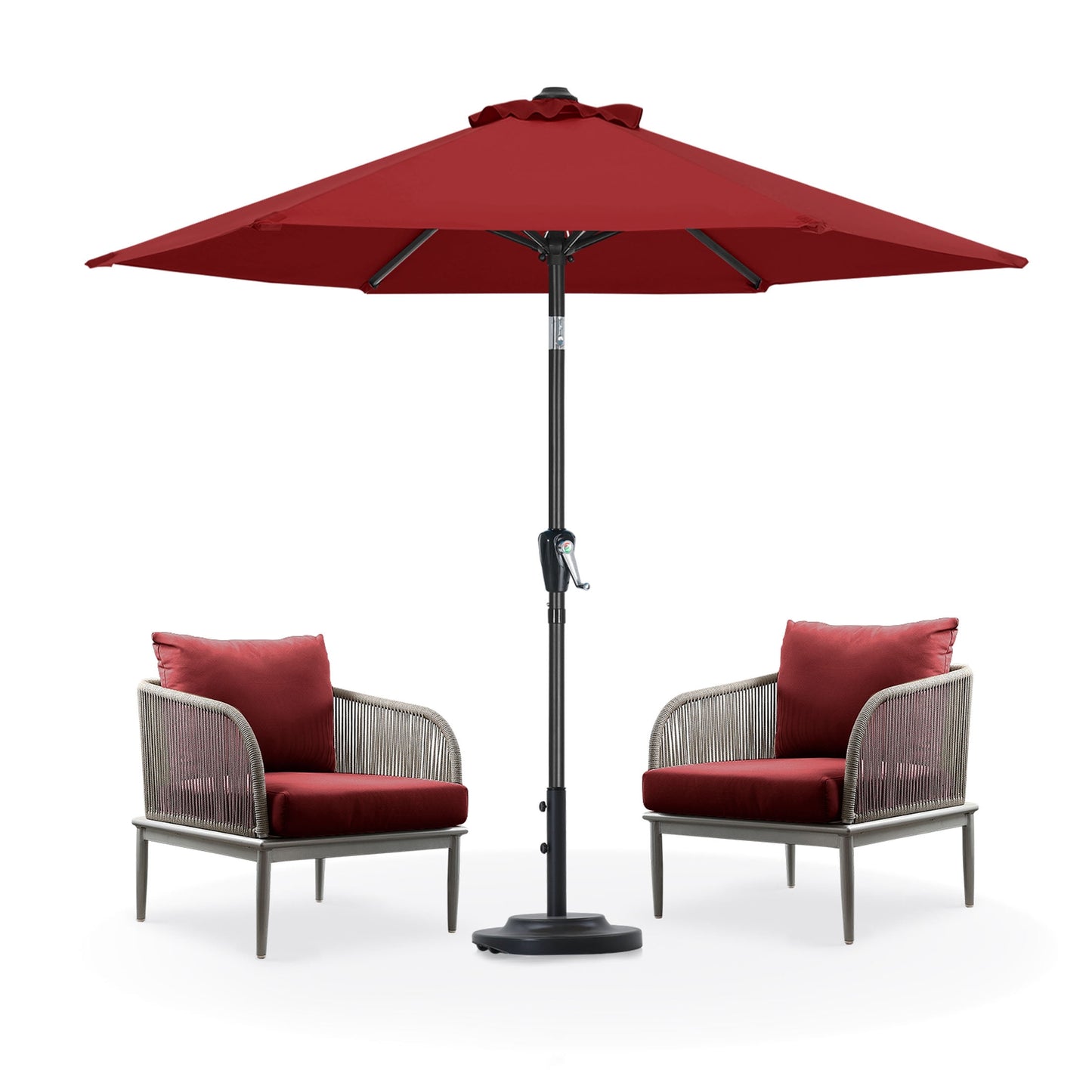 MASTERCANOPY 7.5ft Outdoor Market Patio Umbrella w/ Push Button Tilt and Crank 6 Ribs, Turquoise