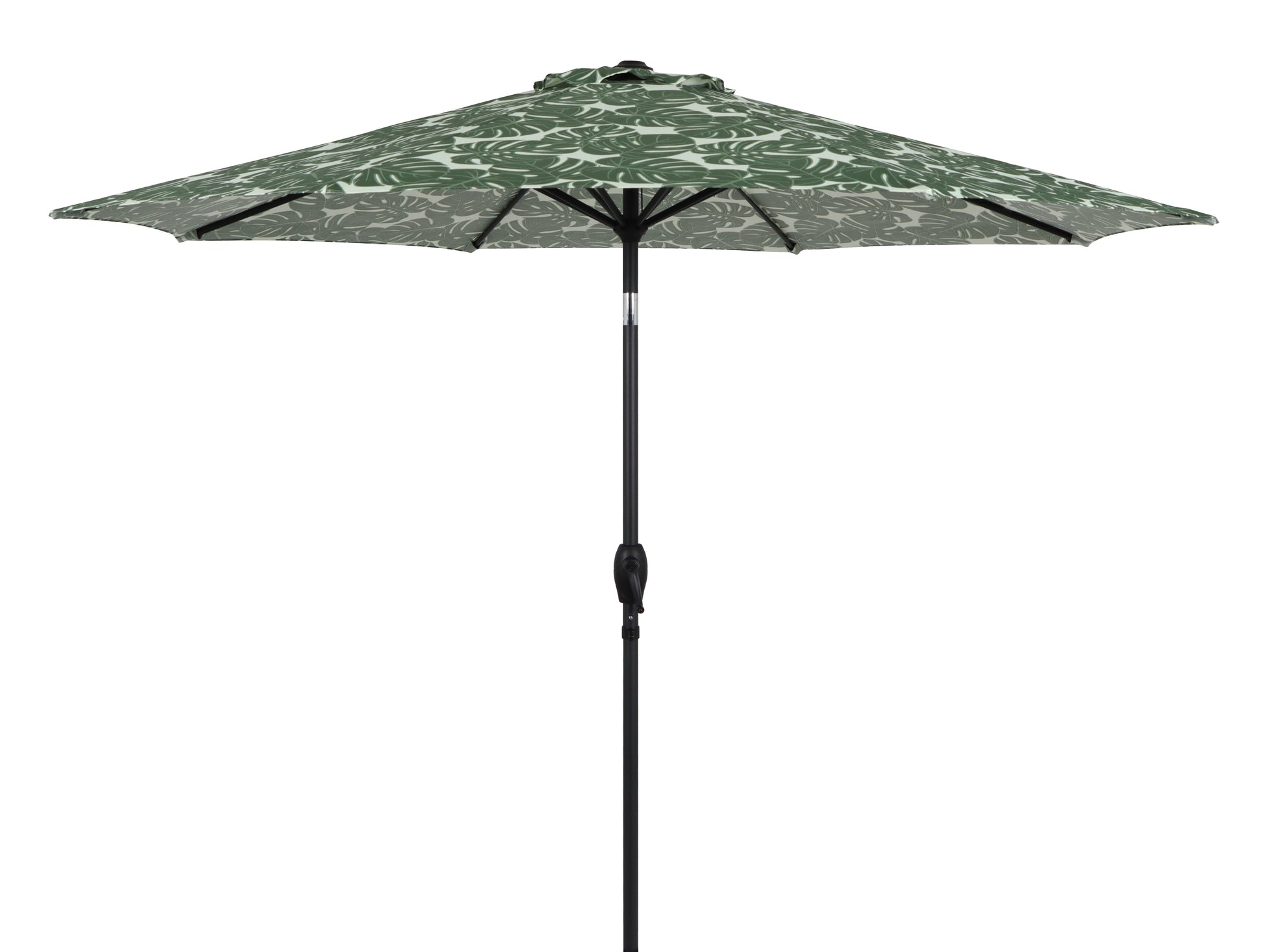 Mainstays 9' Monstera Palm Crank Lift and 3 Position Tilt Patio Umbrella