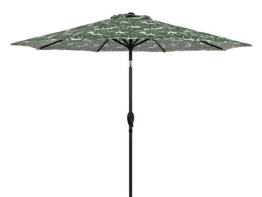 Mainstays 9' Monstera Palm Crank Lift and 3 Position Tilt Patio Umbrella