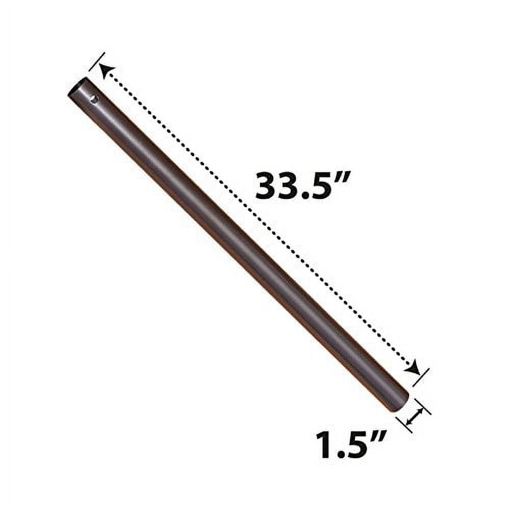 Sunny Patio Umbrella Lower Pole 33.5" Length, 1.5" Diameter Black Rust Resistant