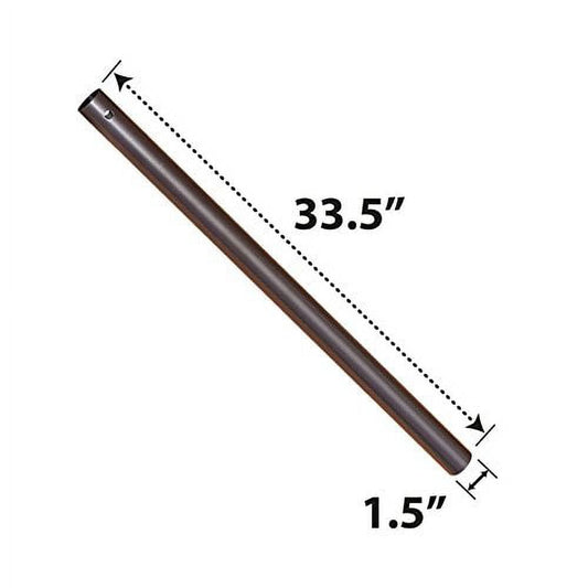 Sunny Patio Umbrella Lower Pole 33.5" Length, 1.5" Diameter Black Rust Resistant