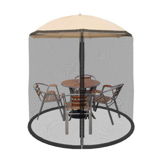 Pure Garden Mosquito Net for 7.5ft Patio Umbrella – Outdoor Mesh Screen with Zipper & Weighted Bottom