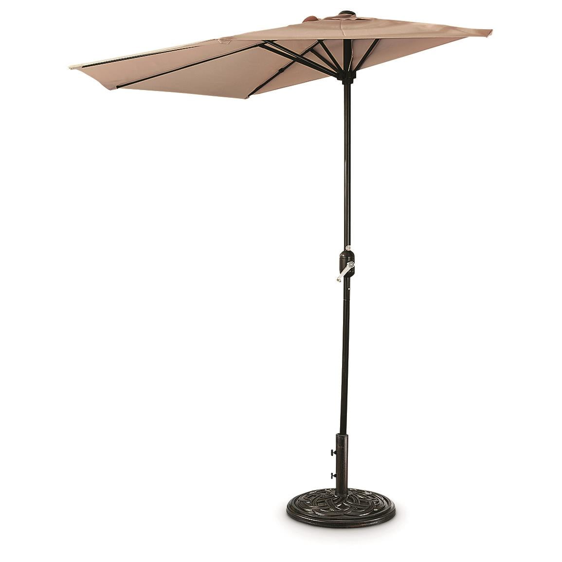 CASTLECREEK 8' Half Round Patio Umbrella Khaki