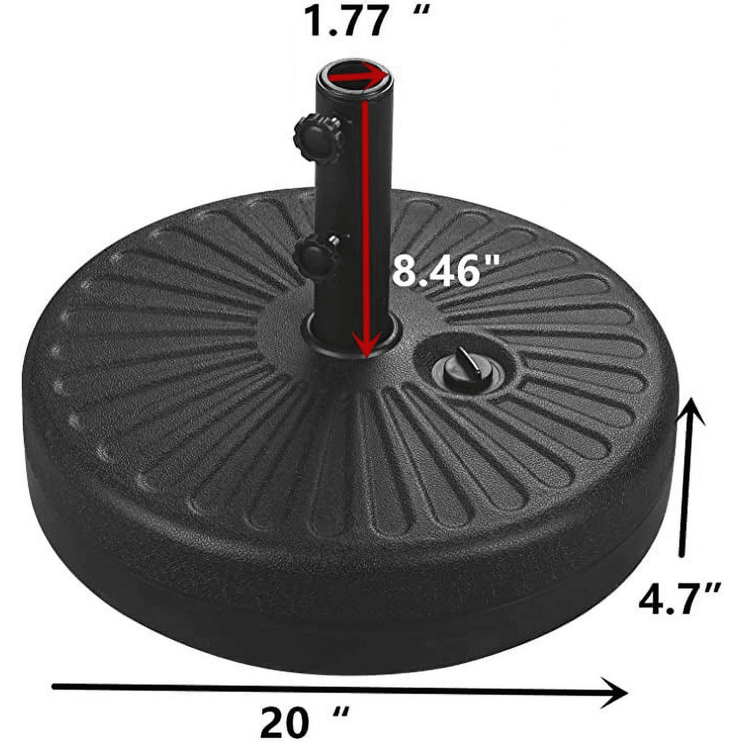 Autlaycil 7.5ft Outdoor Patio Umbrella with Umbrella Weighted Base, Push Button Tilt and Crank, Patio Table Market Umbrella, UV Protection Waterproof for Garden, Deck, Backyard, Pool, Khaki